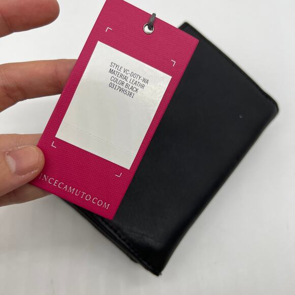 Vince Camuto Doty Wallet	Black Leather Size Small - Picture 9 of 16